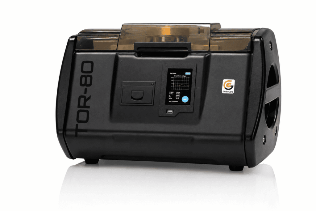 Medidor de rigidez dieléctrica de aceite TOR-80